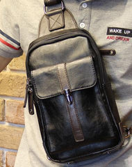 Cool Leather Slings Bag for Men Chest Bag Sling Shoulder Bag For Men - iwalletsmen