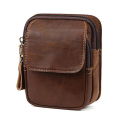 Leather Belt Pouch Mens Small Cases Waist Bag for Men