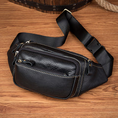 Leather Fanny Pack Mens Waist Bag Hip Pack Belt Bag Bumbag for Men