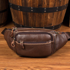 Leather Fanny Pack Mens Waist Bag Hip Pack Belt Bag Bumbag for Men
