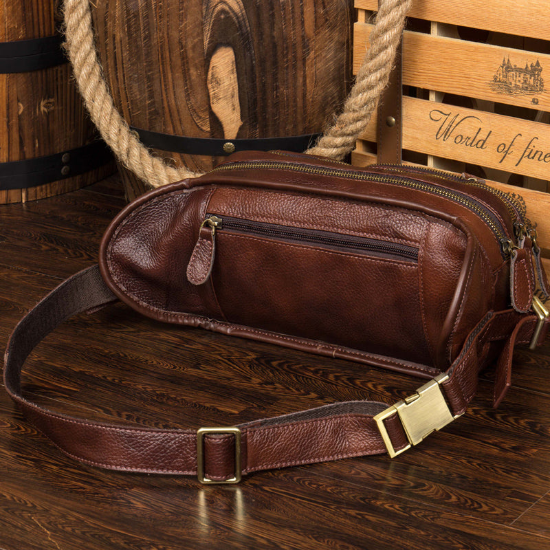 Leather Mens Fanny Pack Waist Bag Hip Pack Belt Bag Bumbag for Men –  iwalletsmen