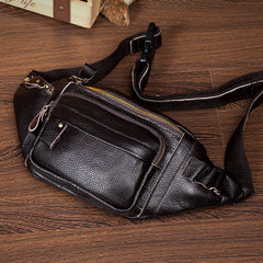 Leather Fanny Pack Mens Waist Bag Hip Pack Belt Bag Bumbag for Men