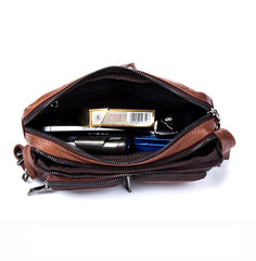 Leather Fanny Pack Mens Waist Bag Hip Pack Belt Bag Bumbag for Men