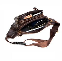 Leather Fanny Pack Mens Waist Bag Hip Pack Belt Bag Bumbag for Men