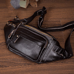 Leather Fanny Pack Mens Waist Bag Hip Pack Belt Bag Bumbag for Men