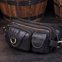 Leather Fanny Pack Mens Waist Bag Hip Pack Belt Bag Bumbag for Men