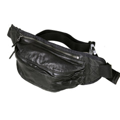 Leather Mens Cool Sling Bag Crossbody Bag Chest Bag Fanny Pack for men
