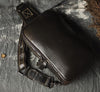 Leather Mens Cool Sling Bag Crossbody Bag Chest Bag for men