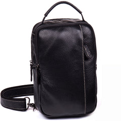 Leather Mens Cool Sling Bag Crossbody Bag Chest Bag for men