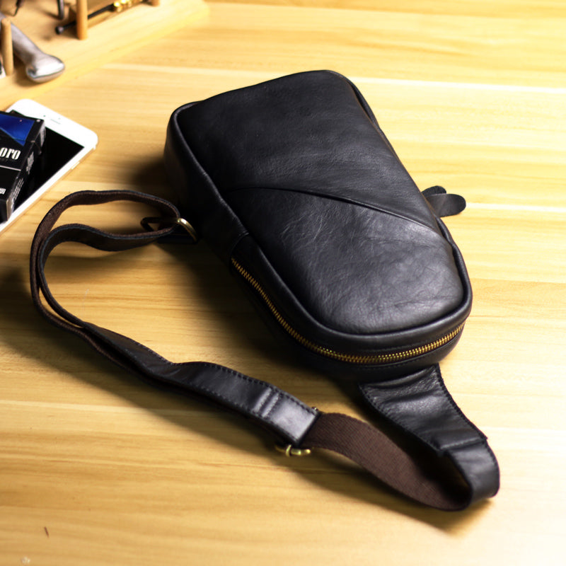 Men's Cool Leather Sling Bag