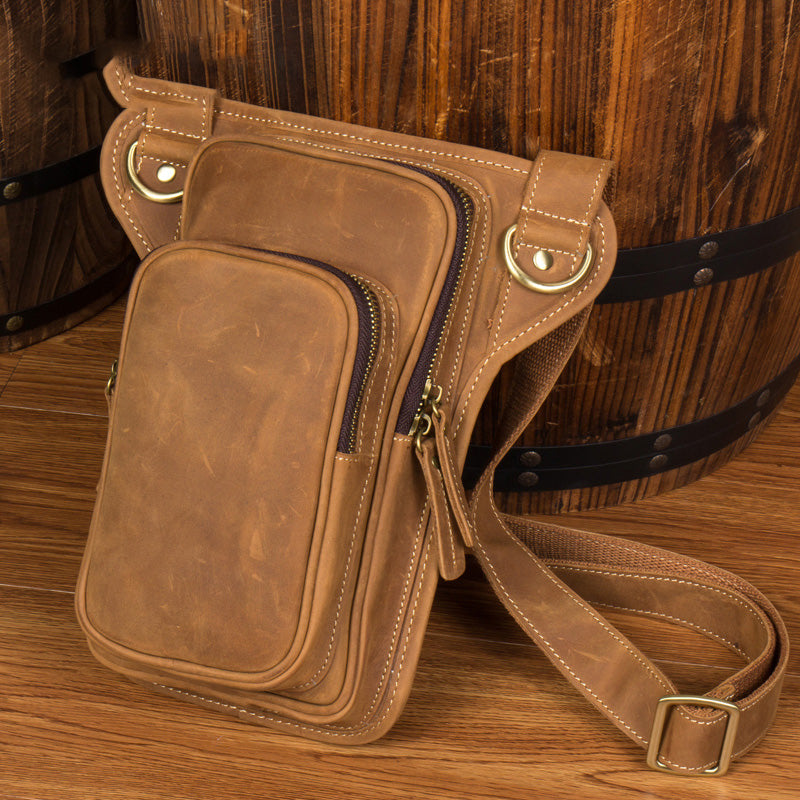 LANNSYNE Men & # 39; S Body Bag, Genuine Leather, Nigeria | Ubuy