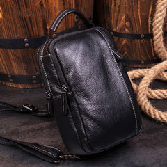 Leather Mens Cool Sling Bag Crossbody Bag Chest Bag for men