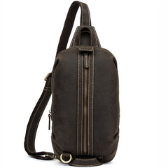 Leather Mens Cool Sling Bag Crossbody Bag Chest Bag for men