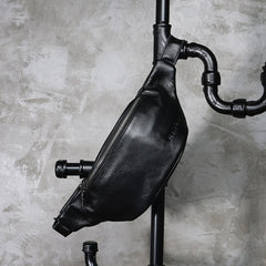 Black Leather Hip Pack Mens Black Leather Fanny Pack Mens Waist Bag Belt Bag For Men