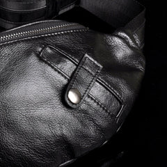 Leather Mens Fanny Pack Waist Bag Hip Pack Belt Bag Bumbag for Men