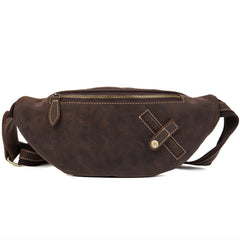 Leather Mens Fanny Pack Waist Bag Hip Pack Belt Bag Bumbag for Men