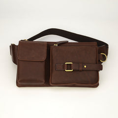 Leather Mens Fanny Pack Waist Bag Hip Pack Belt Bag Bumbag for Men