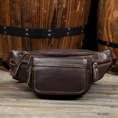 Leather Mens Fanny Pack Waist Bag Hip Pack Belt Bag Bumbag for Men