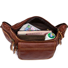 Leather Mens Fanny Pack Waist Bag Hip Pack Belt Bag Bumbag for Men