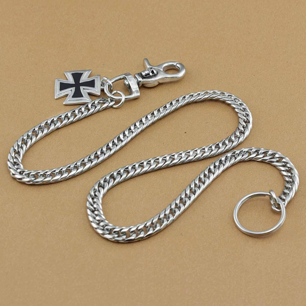 Solid Stainless Steel Cross Wallet Chain Cool Punk Rock Biker Trucker Wallet Chain Trucker Wallet Chain for Men