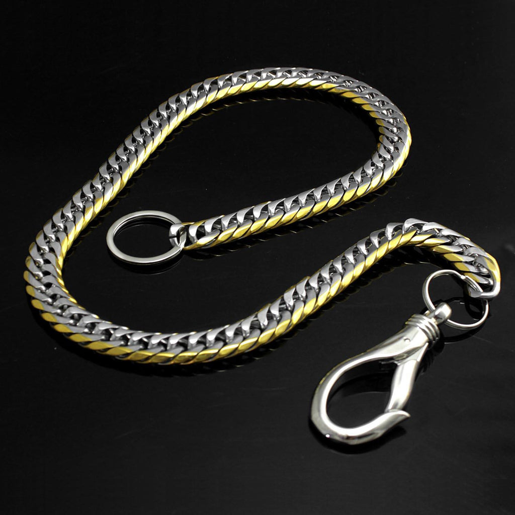 Solid Stainless Steel Wallet Chain Cool Punk Rock Biker Trucker Wallet ...