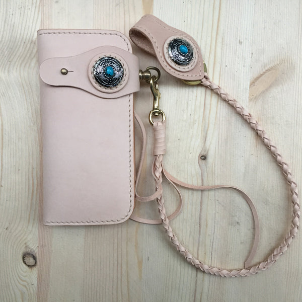 Cool Leather Mens Biker Chain Wallet Handmade Long Chain Wallet with Chain - iwalletsmen