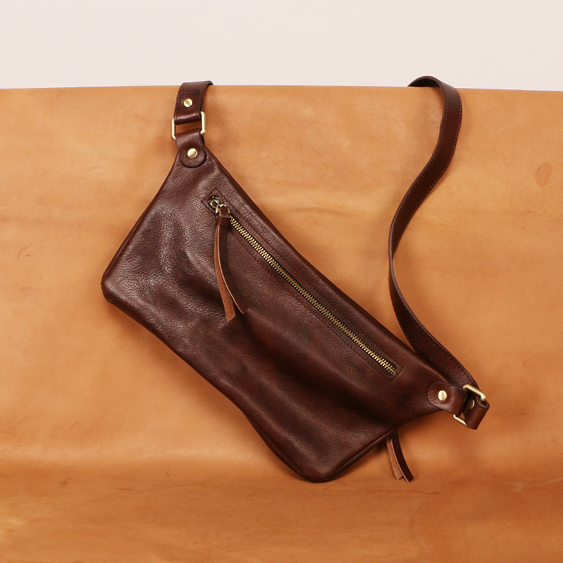 Leather Mens FANNY PACK MENS WAIST BAG HIP PACK BELT BAG FOR MEN - iwalletsmen