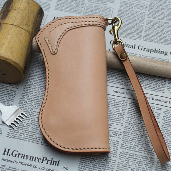 Handmade Leather Mens Biker Chain Wallets Cool Long Biker Wallets with Chain - iwalletsmen