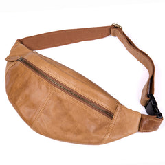 Vintage Leather Fanny Pack Mens Waist Bag Hip Pack Belt Bag Bumbag for Men