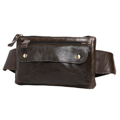 Vintage Leather Fanny Pack Mens Waist Bag Hip Pack Belt Bag for Men - iwalletsmen