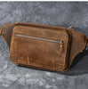 Vintage Leather Fanny Pack Mens Waist Bag Hip Pack Belt Bag for Men