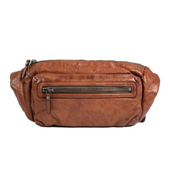 Vintage Leather Mens Fanny Pack Waist Bag Hip Pack Belt Bag Bumbag for Men