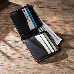 Vintage Leather Mens Small Wallet Bifold Wallet for Men - iwalletsmen