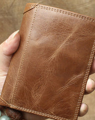 Cool Leather Mens Small Wallet billfold Bifold Wallet Front Pocket Wallet for Men - iwalletsmen