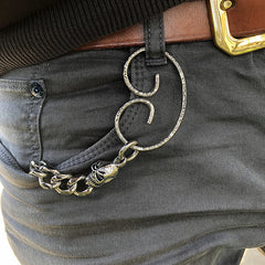 Cool Men's Stainless Steel Skull Key Chain Pants Chains Biker Wallet Chain For Men - iwalletsmen