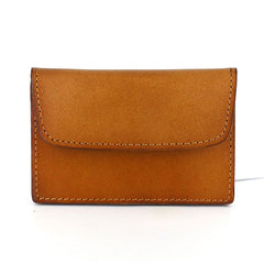 Leather Mens Card Wallet Front Pocket Wallet Small Slim Wallets Change Wallets for Men - iwalletsmen