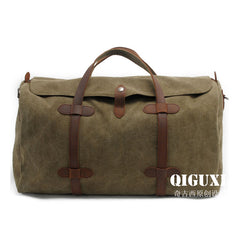 Mens Waxed Canvas Overnight Bag Canvas Weekender Bag Canvas Travel Bag for Men - iwalletsmen