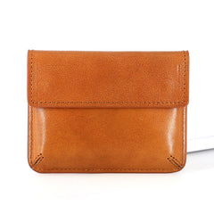 Leather Mens Card Wallet Slim Front Pocket Wallet Small Change Wallets for Men - iwalletsmen