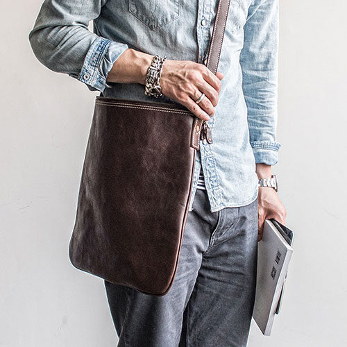 Genuine Leather Mens Cool Messenger Bag Satchel Bag Laptop Bag Cycling ...