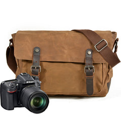 Mens Canvas Camera Messenger Bag Camera Side Bag Camera Shoulder Bag for Men - iwalletsmen