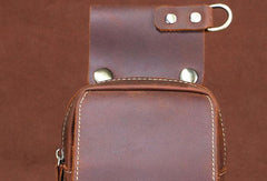 HANDMADE LEATHER MENS WAIST BAG HIP PACK BELT BAG FANNY PACK BUMBAG FOR MEN - iwalletsmen