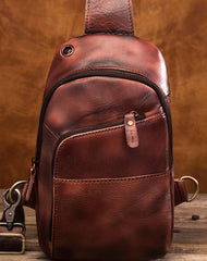 Cool Leather Vintage Chest Bags Sling Bag Crossbody Bag Travel Bag Sling Hiking Bag For Men - iwalletsmen