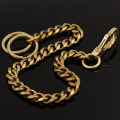 Cool Brass Mens 18‘’ Wallet Chain Pants Chain Gold Biker Wallet Chain For Men - iwalletsmen