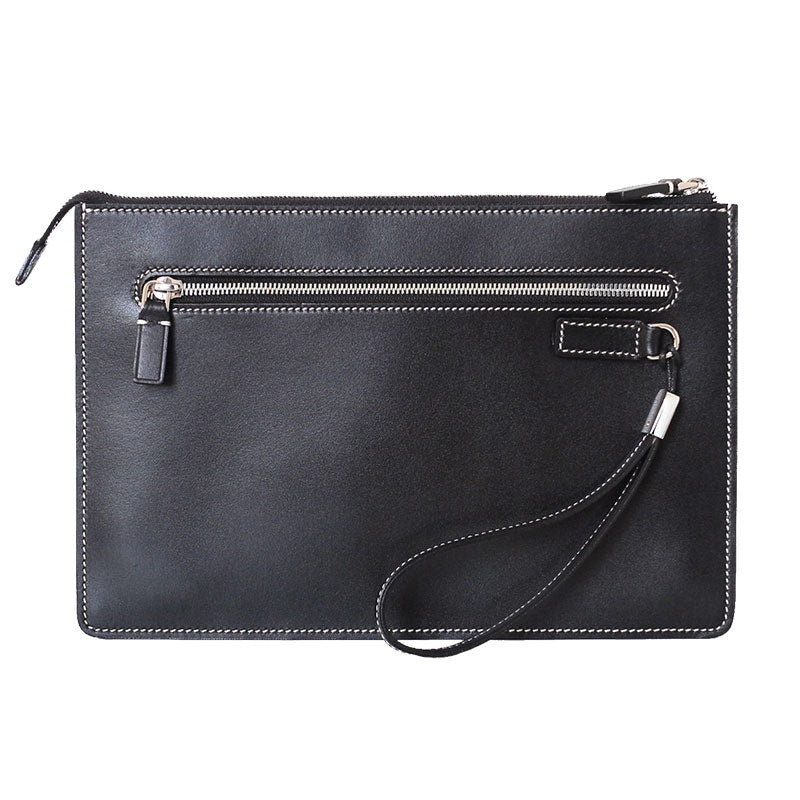 Cool Handmade Leather Mens Wristlet Bag Clutch Zipper Clutch for Men - iwalletsmen