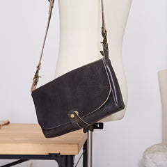 Cool Leather Mens Small Side Bag Leather Courier Bags Messenger Bags Side Bag for Men - iwalletsmen