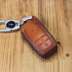 Handmade Brown Leather TOYOTA Highlander Mens Car Key Case TOYOTA Car Key Holder - iwalletsmen