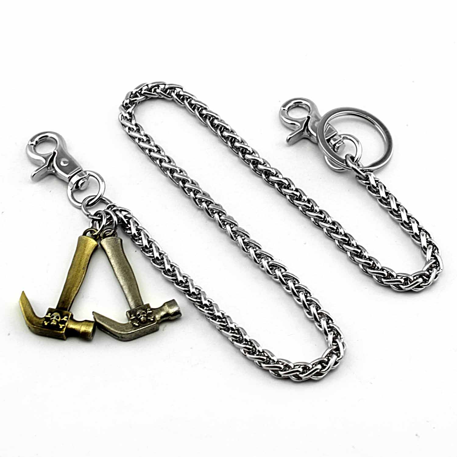 Cool Silver Mens Pants Chain Hammer Biker Wallet Chain Long Wallet CHain For Men - iwalletsmen
