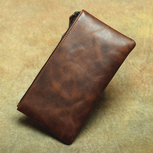 mens wallet with a zip Long Zipper Wallet Mens Long Wallet With Zipper Mens Zip Wallets Zip Pouch Wallet