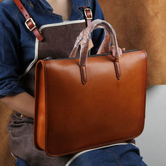 Handmade Leather Mens Cool Messenger Bag Briefcase Work Bag Laptop Bag for men