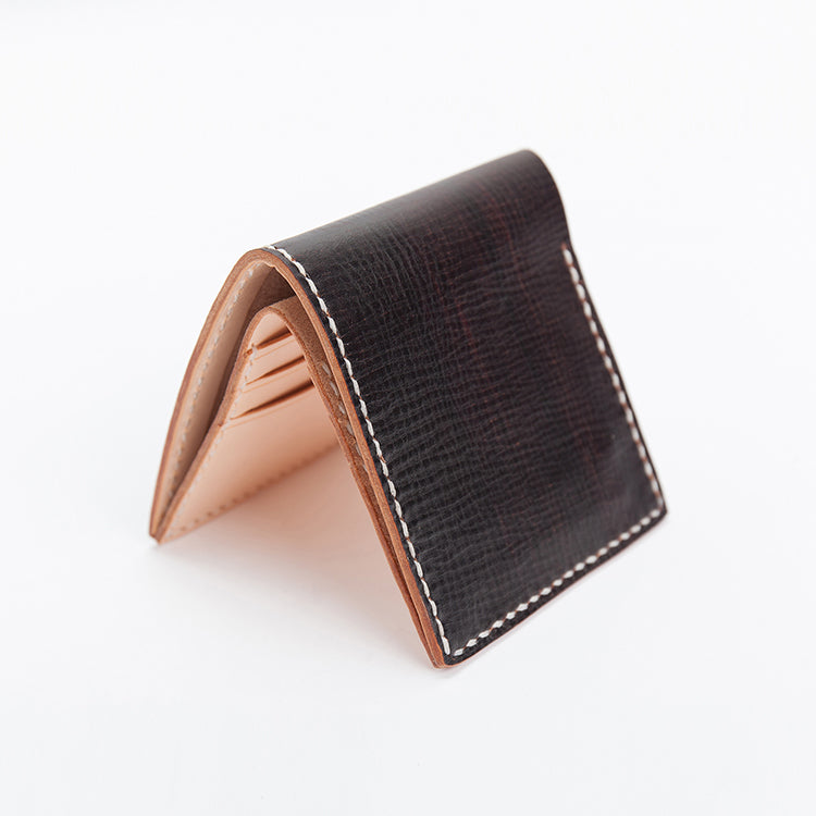 Handmade Dark Brown Leather Mens billfold Wallet Bifold Front Pocket Small Wallet For Men - iwalletsmen